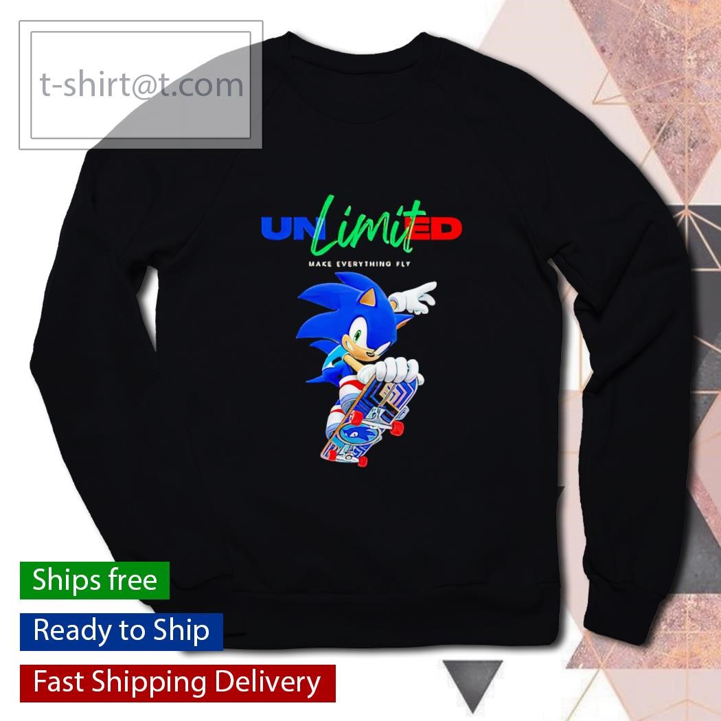 Sonic the Hedgehog Unlimited make everything fly shirt