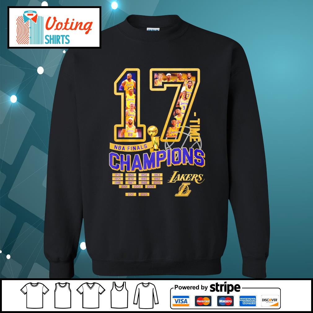 Los Angeles Lakers Finals Champions 17 Time Nba Champions T-Shirt